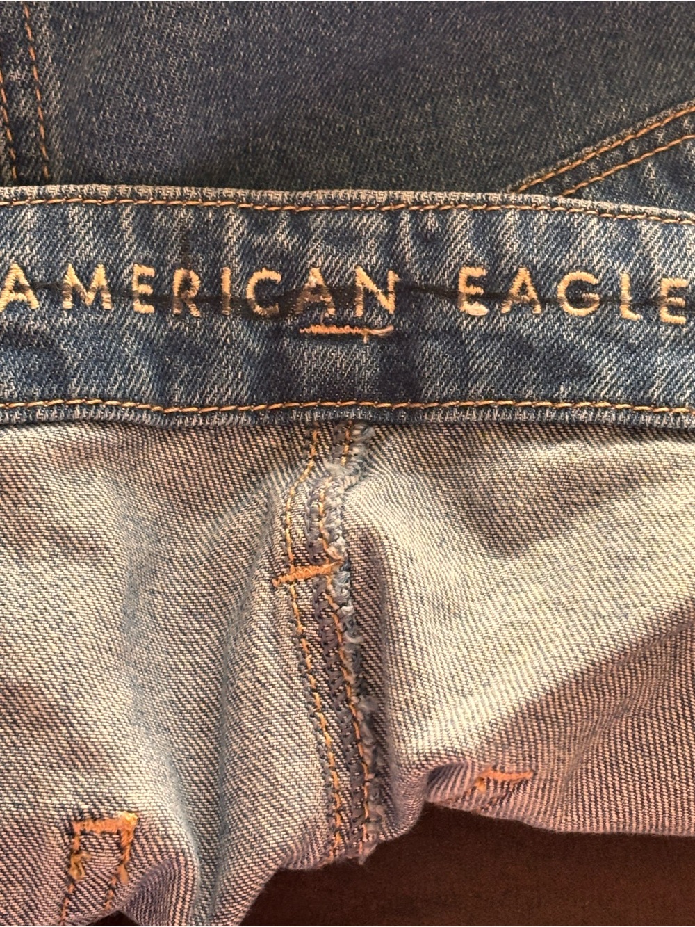 American Eagle Denim/Jean Button-Front A-Line Skirt - Picture 6 of 8